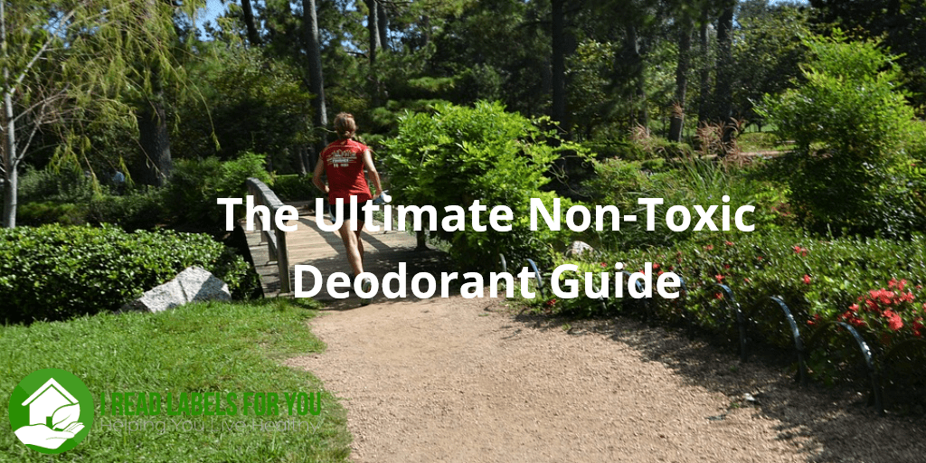 The Ultimate Non-Toxic Deodorant Guide. A photo of an athlete running in a park.