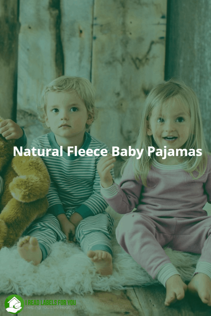 Natural Fleece Baby Pajamas. Two kids wearing Castleware natural baby pajamas.