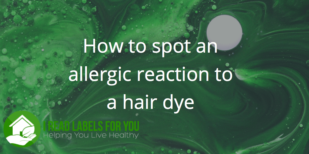 allergic reaction to hair dye PPD allergy