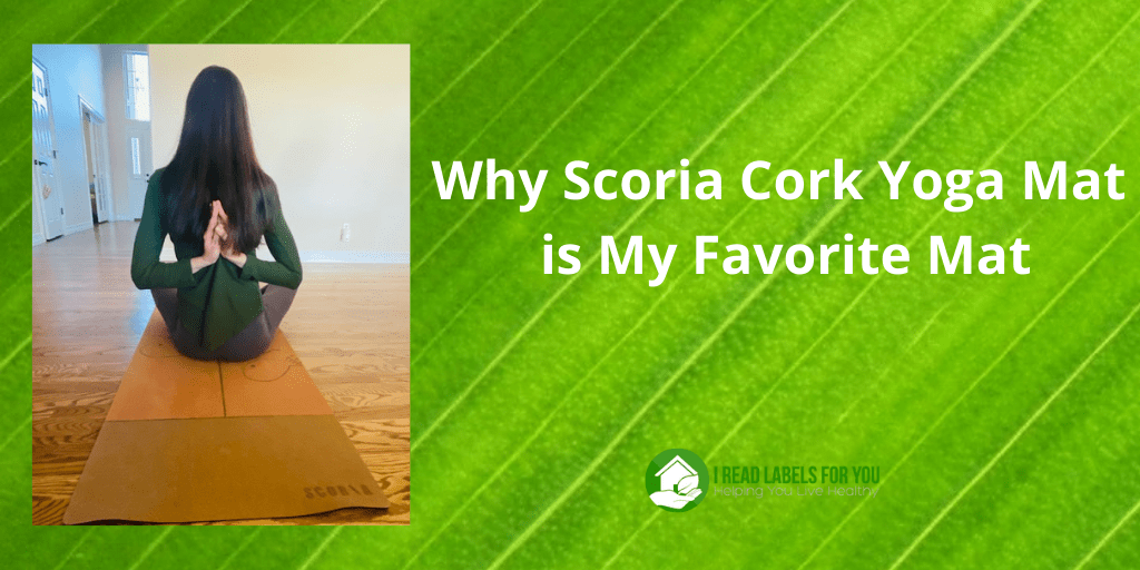 Why I Chose This Cork Yoga Mat. A photo of a woman sitting on one of Scoria yoga mats.