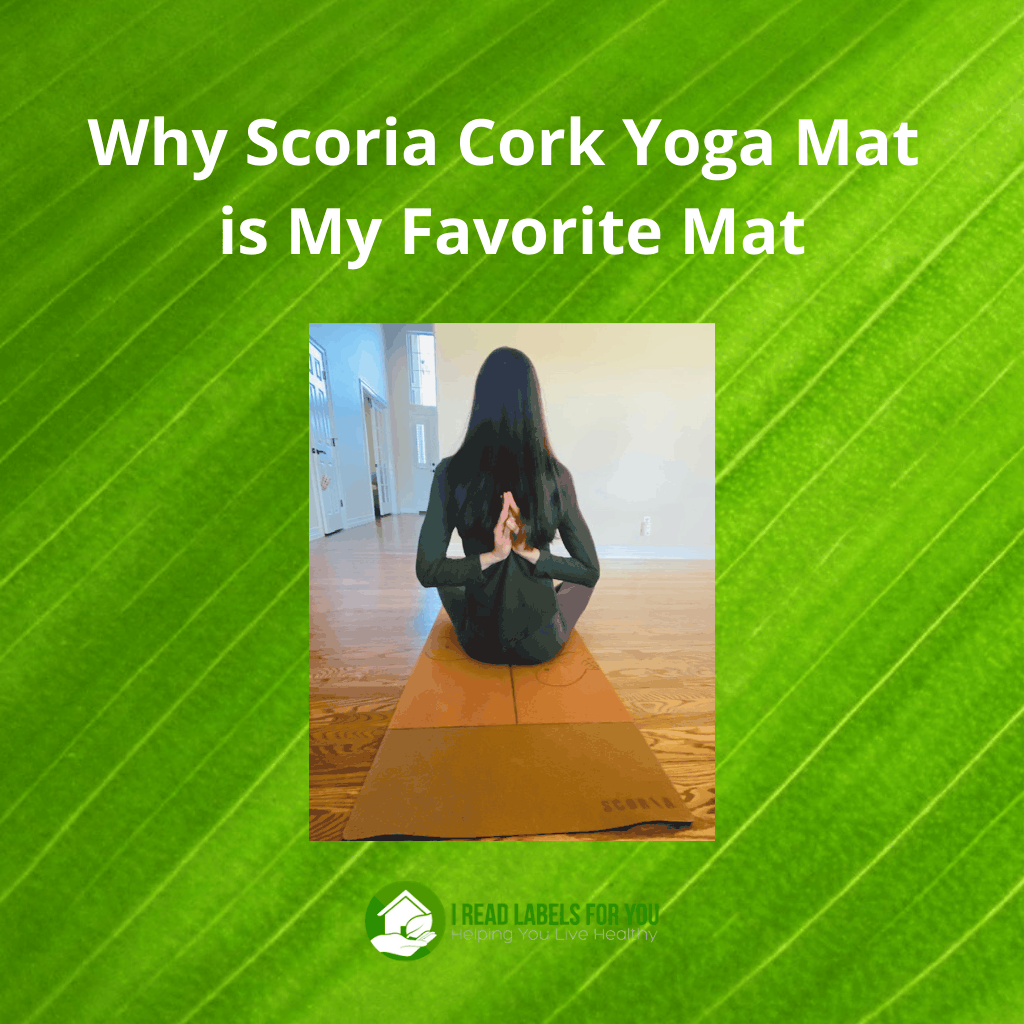 Why I Chose This Cork Yoga Mat. A photo of a woman sitting on one of Scoria yoga mats.