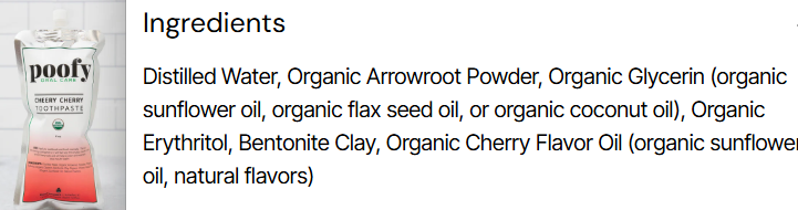 I Read Labels For you opinion on Cheery Cherry Toddler Toothpaste Organic Ingredients