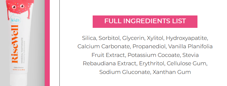 I Read Labels For You opinion on Risewell Kids Mineral Toothpaste Ingredients