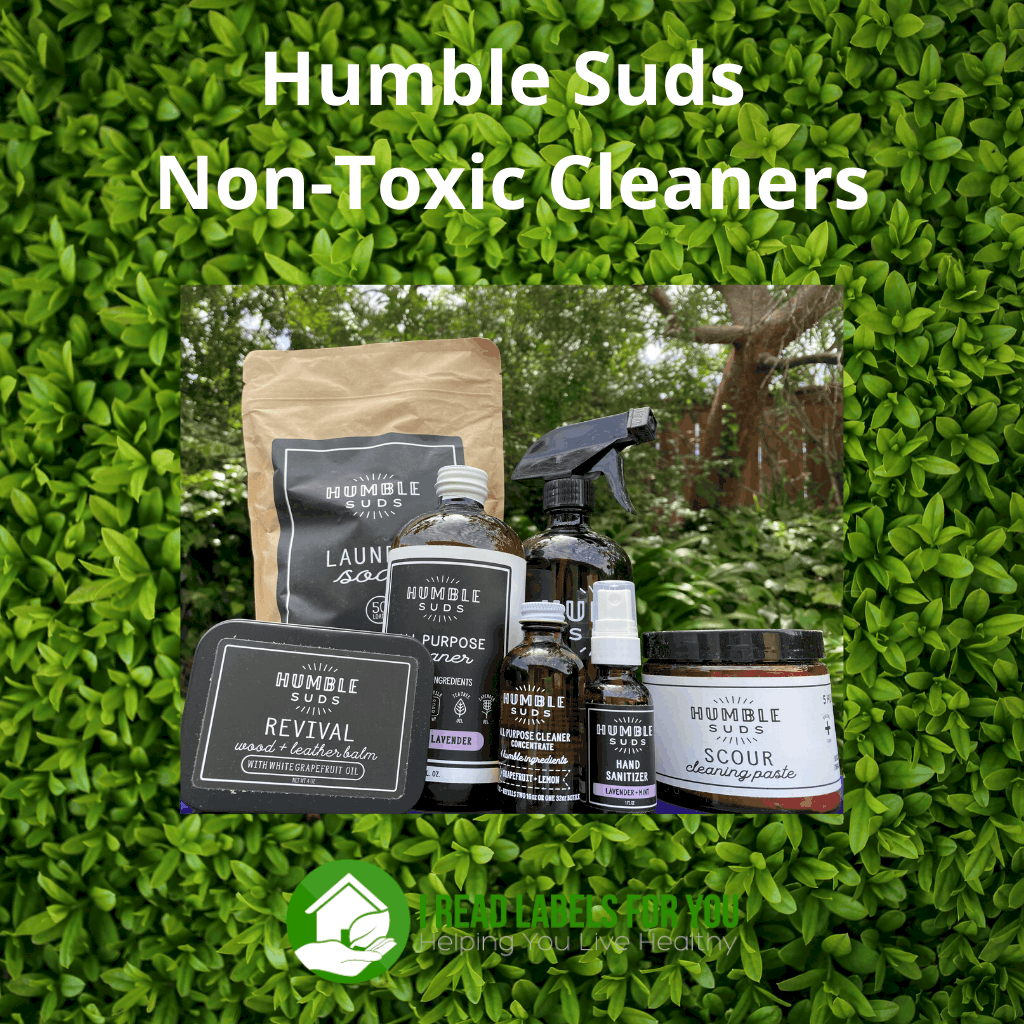 Humble Suds Non-Toxic Cleaners for you. A photo of safe cleaning products.