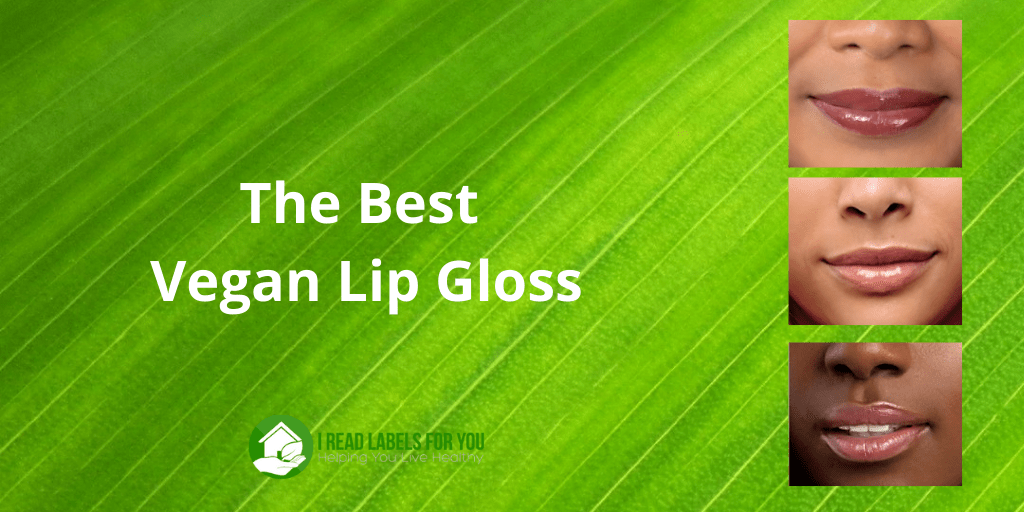 The Best Vegan Lip Gloss. Photo of women's lips painted with safe lip gloss ingredients product.