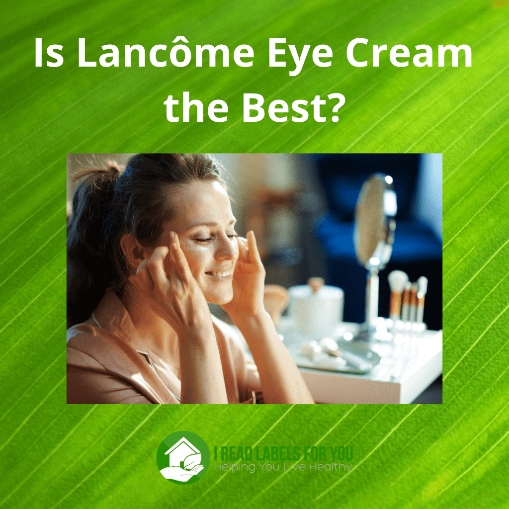 Is Lancôme Eye Cream the Best? A picture of a woman applying eye cream.