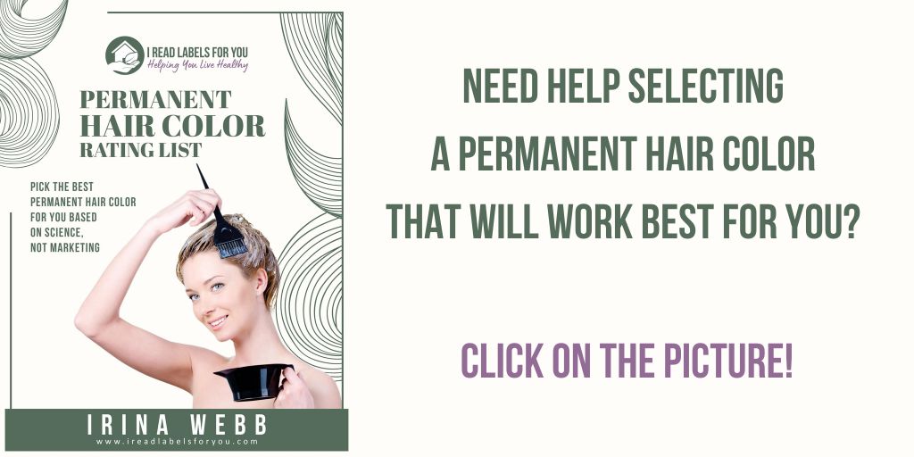 I Read Labels For You Permanent hair color e-book advertisement