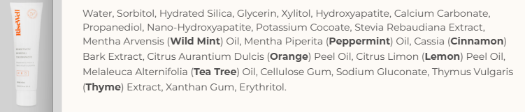 I Read Labels For You opinion on Risewell PRO hydroxyapatite toothpaste ingredients
