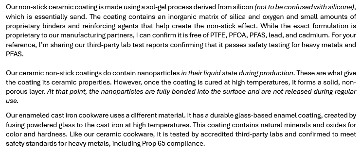 Caraway coating materials screenshot