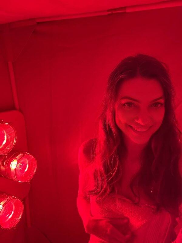 Irina Webb of I Read Labels For You using SaunaSpace Infrared sauna