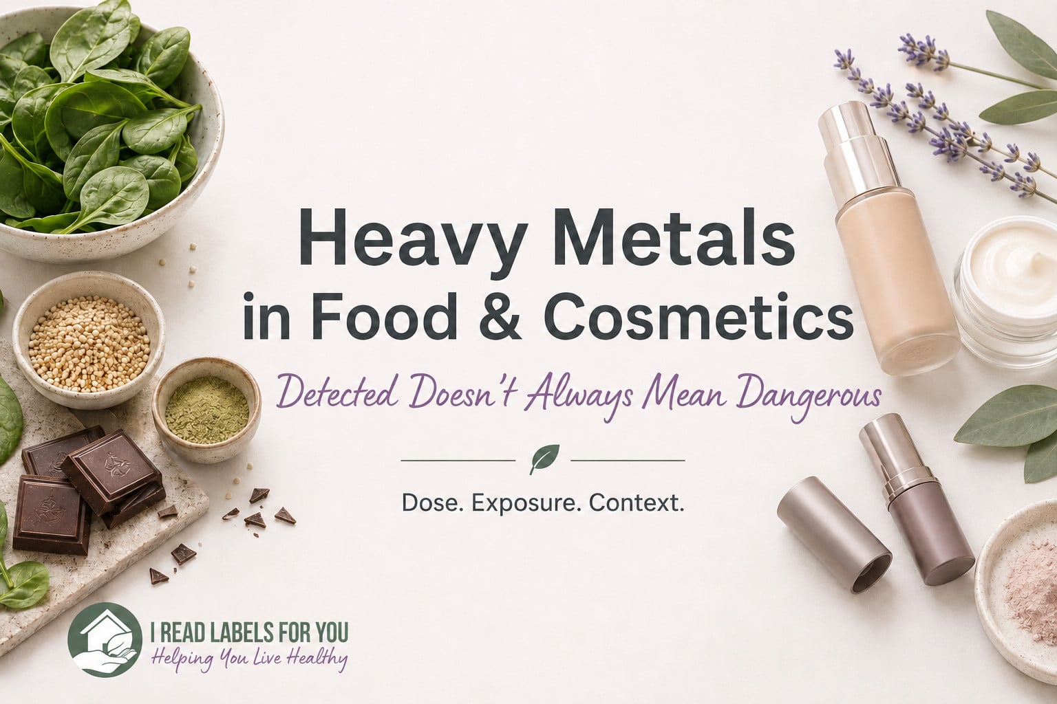 I Read Labels For You opinion on heavy metals in food and cosmetics