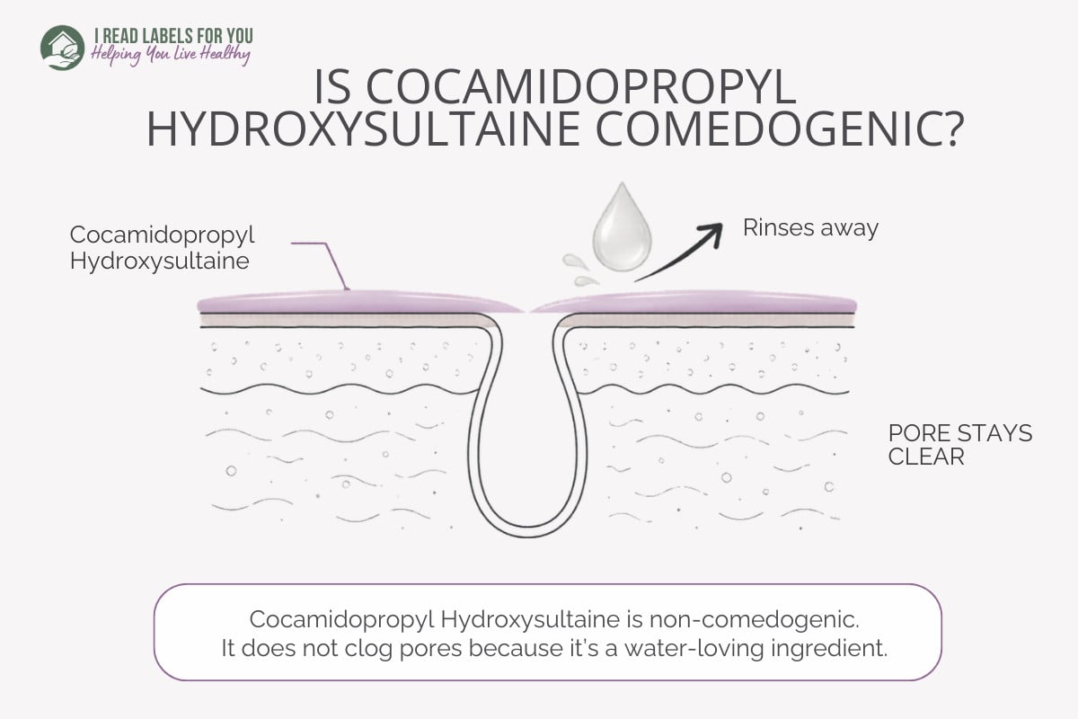 kid in a bubble bath Infographic depicting skin layers and answering the question Is Cocamidopropyl Hydroxysultaine Comedogenic