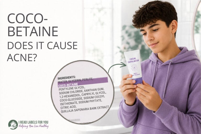 I Read Labels For You answers the question Is Coco-Betaine Safe. Image of a teenager holding face exfoliator featuring this ingredient.