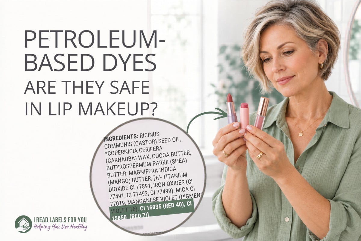 I Read Labels For You answering the question Are Petroleum-Based Dyes In Makeup Safe