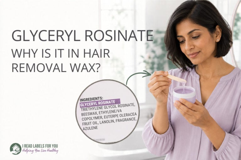 I Read Labels For You answers the question Is Glyceryl Rosinate Safe. Image of a woman holding a product featuring the ingredient.